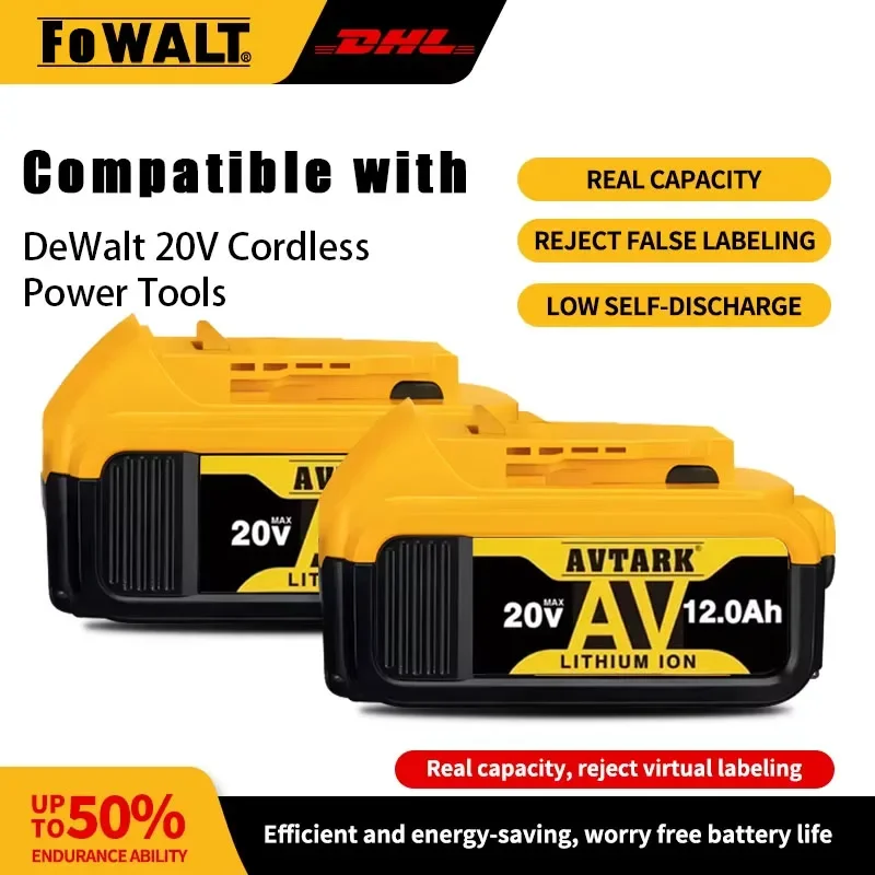 20V 12Ah Li-ion DeWalt Battery Replacement, Safe & Durable for 18V DCB184/DCB180/DCB181/DCB201/DCB206
20V 12Ah Li-ion DeWalt Battery Replacement, Safe & Durable for 18V DCB184/DCB180/DCB181/DCB201/DCB206