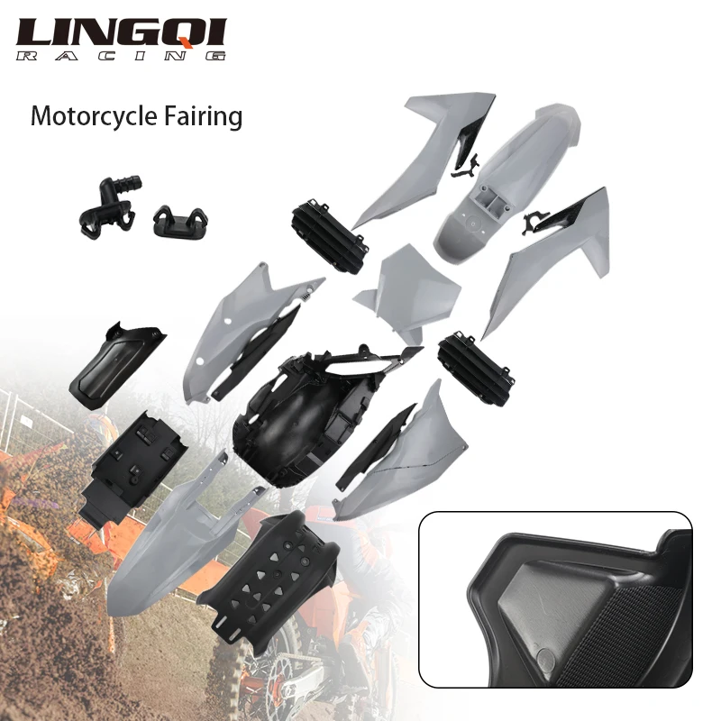LINGQI RACING Full Set Body Plastic Covers Mudguard Side Panels Tank Protecter For KT250 2023 K23 Off Road Motocross Dirt Bike
LINGQI RACING Full Set Body Plastic Covers Mudguard Side Panels Tank Protecter For KT250 2023 K23 Off Road Motocross Dirt Bike