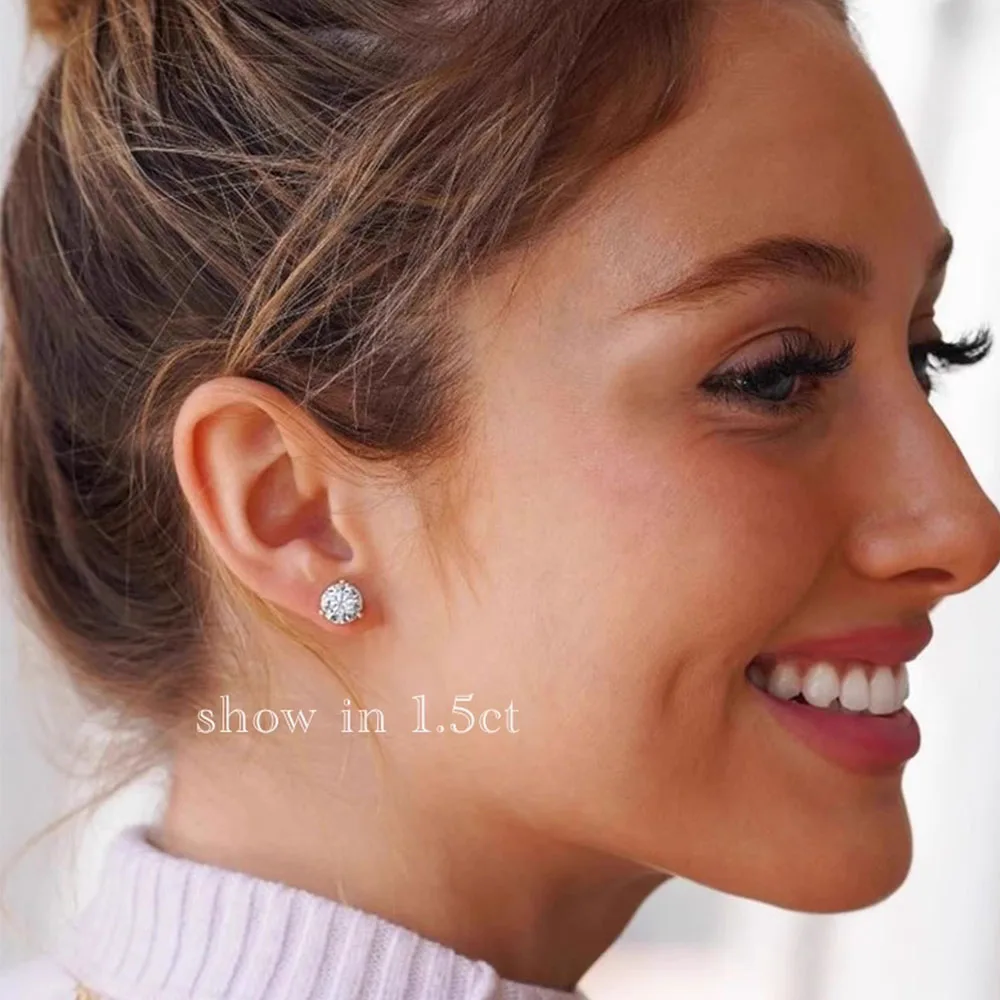 IGI Certified 1Carat Round Diamond Stud Earrings, VS1 Clarity D Color, 18K White Gold Lab Grown Diamond fashion Earings
IGI Certified 1Carat Round Diamond Stud Earrings, VS1 Clarity D Color, 18K White Gold Lab Grown Diamond fashion Earings