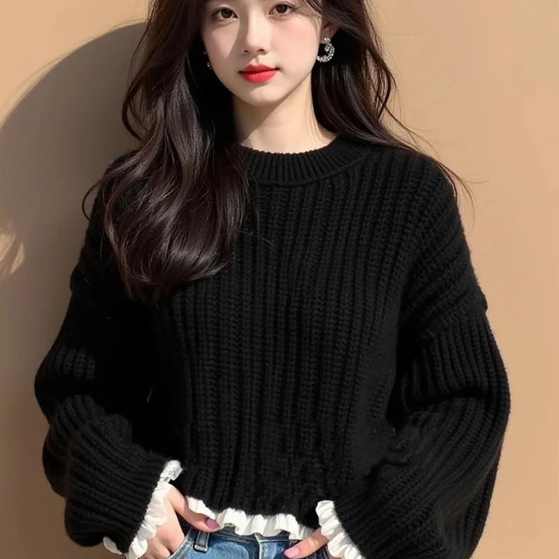 Women Clothing Chic Solid Soft Pullovers Autumn Winter Fashion Loose Short Style Sweaters Vintage Casual Thick Knit Jumper
Women Clothing Chic Solid Soft Pullovers Autumn Winter Fashion Loose Short Style Sweaters Vintage Casual Thick Knit Jumper