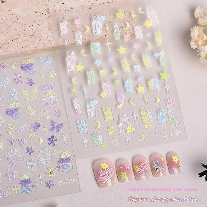 3D Oil Painting Flowers Nail Sticker Embossed Butterfly Star Nail Decals Self-adhesive Flowers Manicure Sliders 
3D Oil Painting Flowers Nail Sticker Embossed Butterfly Star Nail Decals Self-adhesive Flowers Manicure Sliders