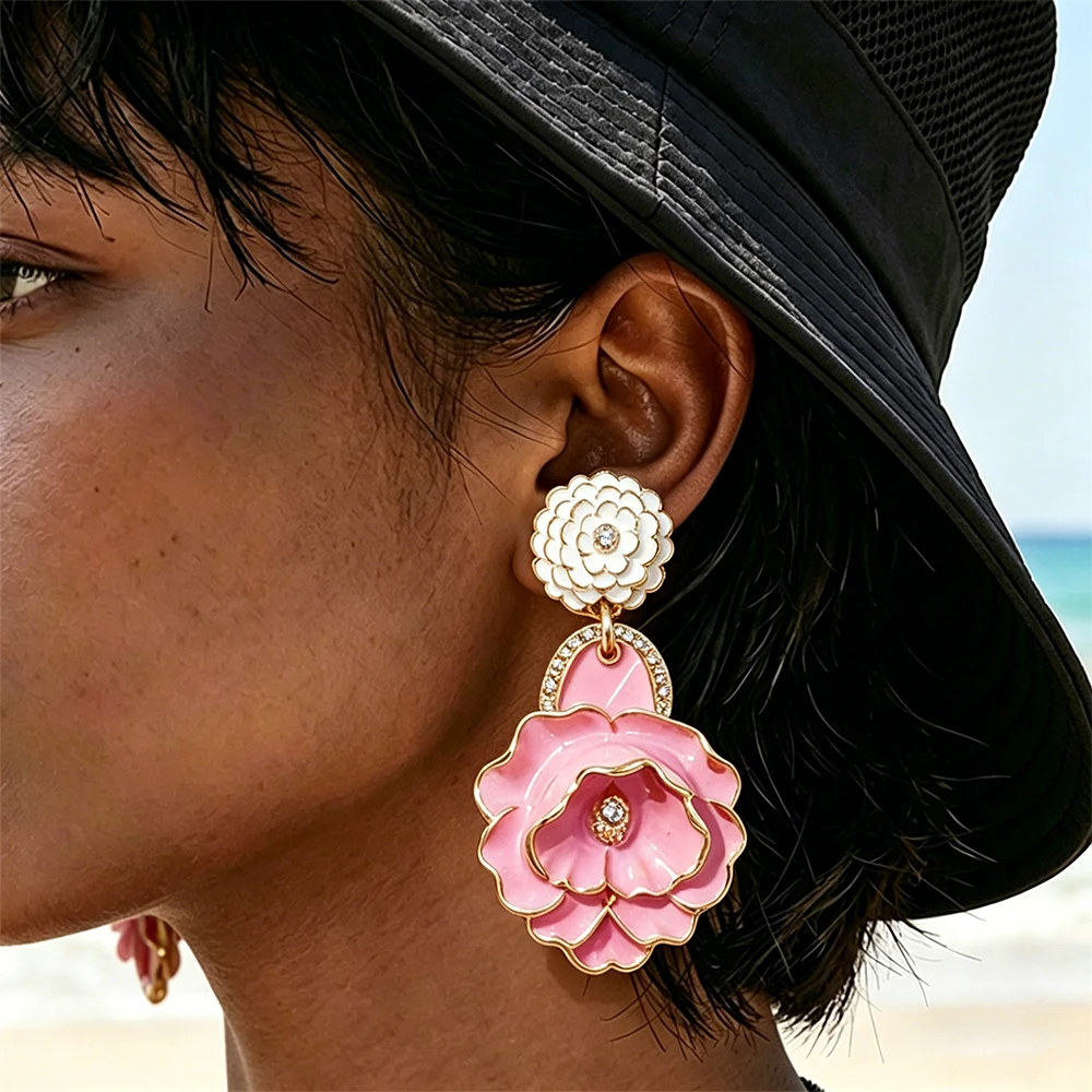 2026 New Irregular Metal Pink Enamel Flower Drop Earrings for Women Fashion Holiday Party Jewelry Gifts
2026 New Irregular Metal Pink Enamel Flower Drop Earrings for Women Fashion Holiday Party Jewelry Gifts