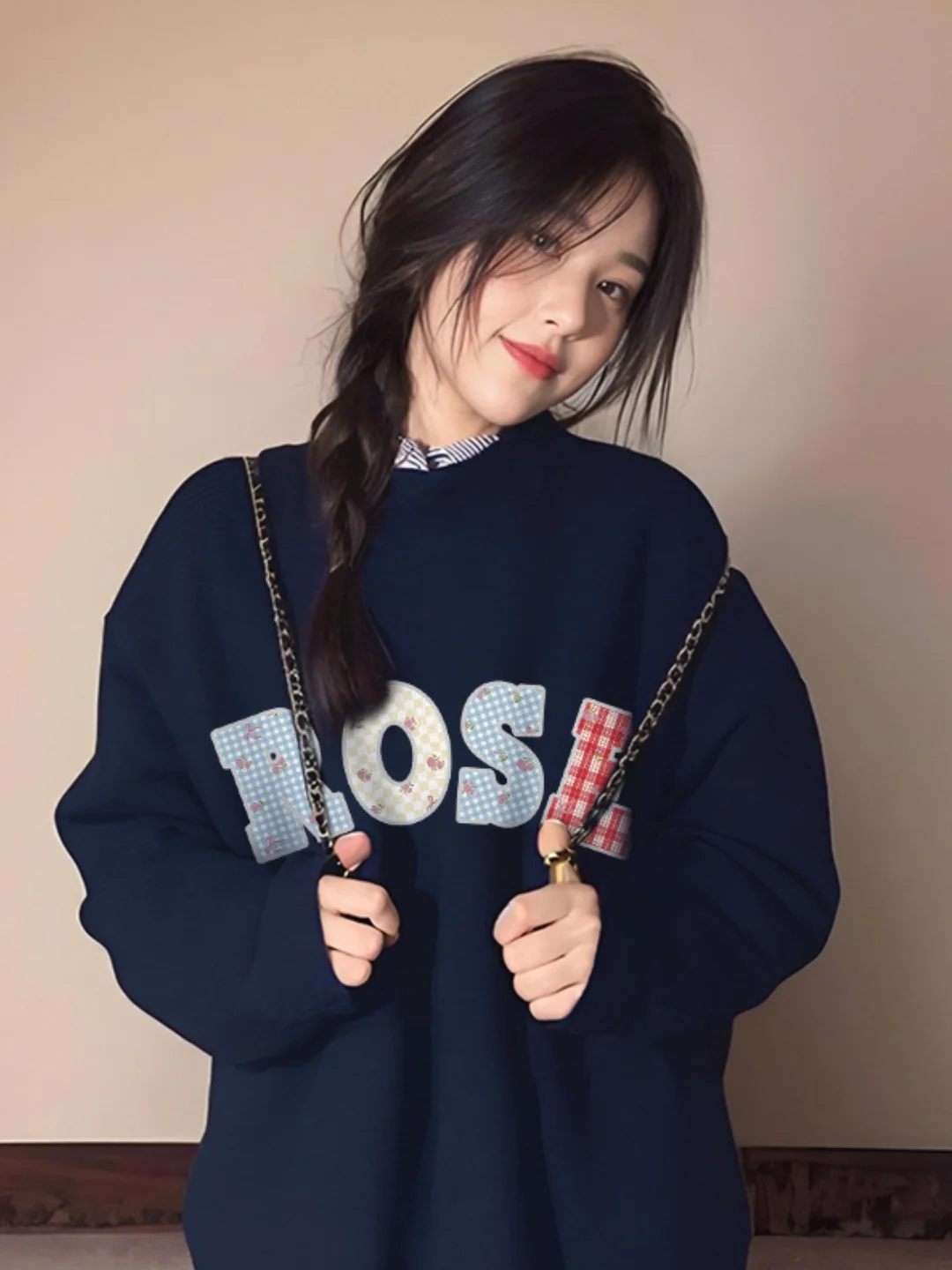 Women's round Neck Sweatshirt Thin Non-Cap Autumn Winter Fleece Lined Loose Top Lightweight Comfortable Korean Style Long Sleeve
Women's round Neck Sweatshirt Thin Non-Cap Autumn Winter Fleece Lined Loose Top Lightweight Comfortable Korean Style Long Sleeve