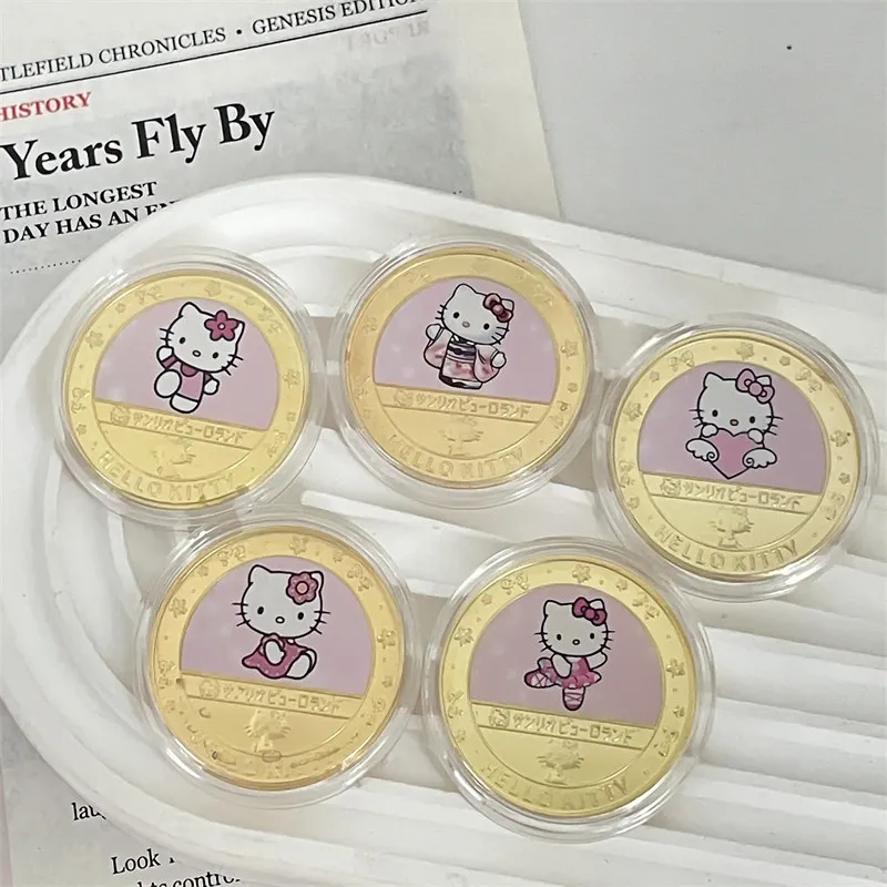 Sanrio Hello Kitty Commemorative Coins Souvenir Coin Anime Action Figures Cute Q Figurals Toys Decoration Children Birthday Gift
Sanrio Hello Kitty Commemorative Coins Souvenir Coin Anime Action Figures Cute Q Figurals Toys Decoration Children Birthday Gift
