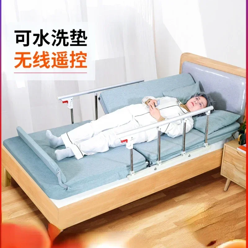 Old people use electric wake-up AIDS to lift their backs and turn over to care for mattress bedridden patients.
Old people use electric wake-up AIDS to lift their backs and turn over to care for mattress bedridden patients.