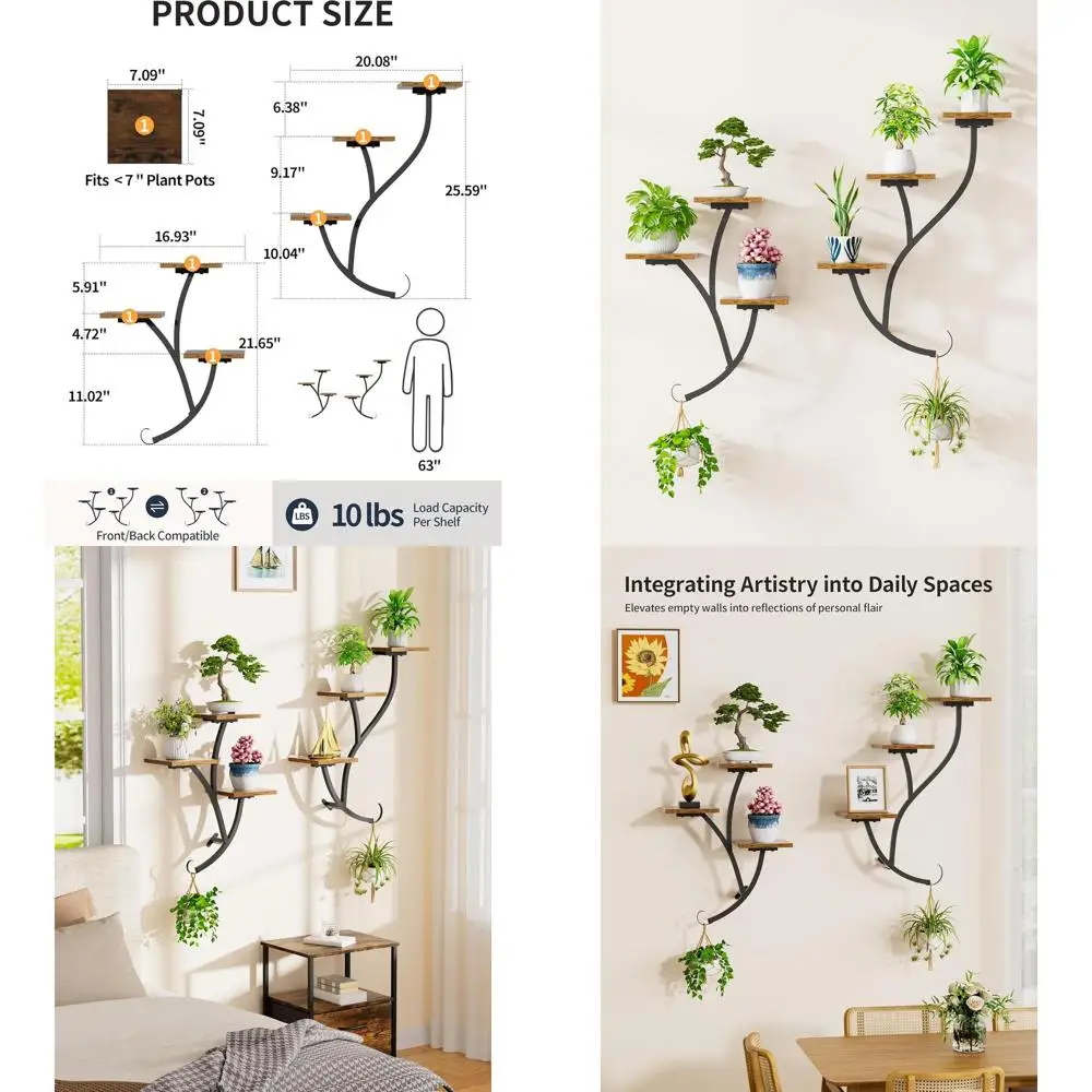 Настенные кашпо или подставки для комнатных растений, 2 шт., 6-ярусная настенная подставка для растений, подвесные кашпо, подставка для растений для дома, полки для растений на окно
Настенные кашпо или подставки для комнатных растений, 2 шт., 6-ярусная настенная подставка для растений, подвесные кашпо, подставка для растений для дома, полки для растений на окно