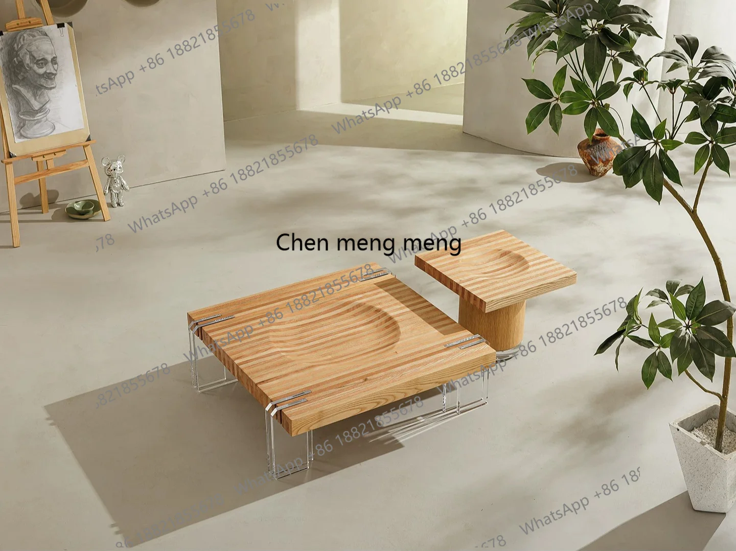 Solid wood coffee table combination living room home Nordic log style rectangle, designer new
Solid wood coffee table combination living room home Nordic log style rectangle, designer new