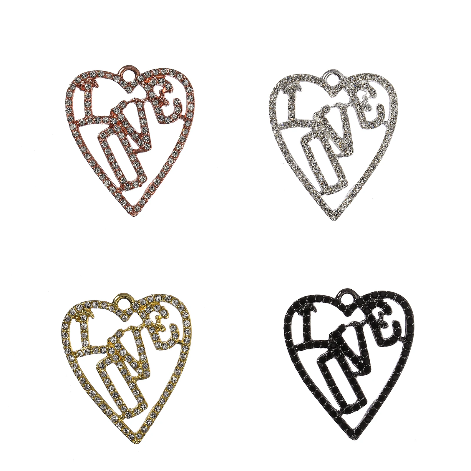 10pcs Heart Love Charms with Rhinestones for Bracelet Bangle Making DIY HT0146-HT0149
10pcs Heart Love Charms with Rhinestones for Bracelet Bangle Making DIY HT0146-HT0149