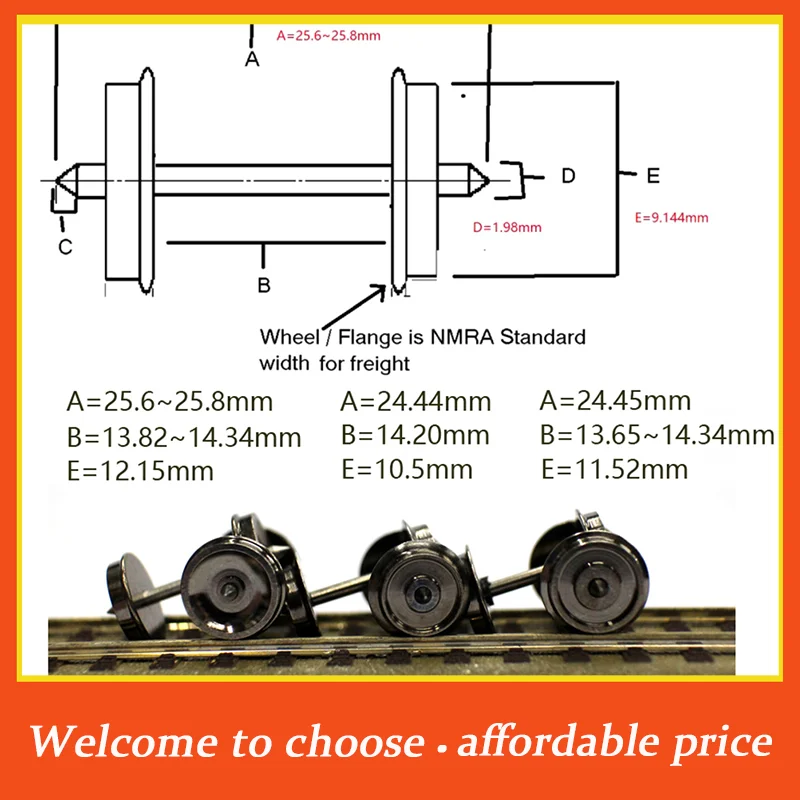 *2pcs high quality HO Scale 1:87 36'' Metal Wheels for Model Train DC wheel set C8724
*2pcs high quality HO Scale 1:87 36'' Metal Wheels for Model Train DC wheel set C8724