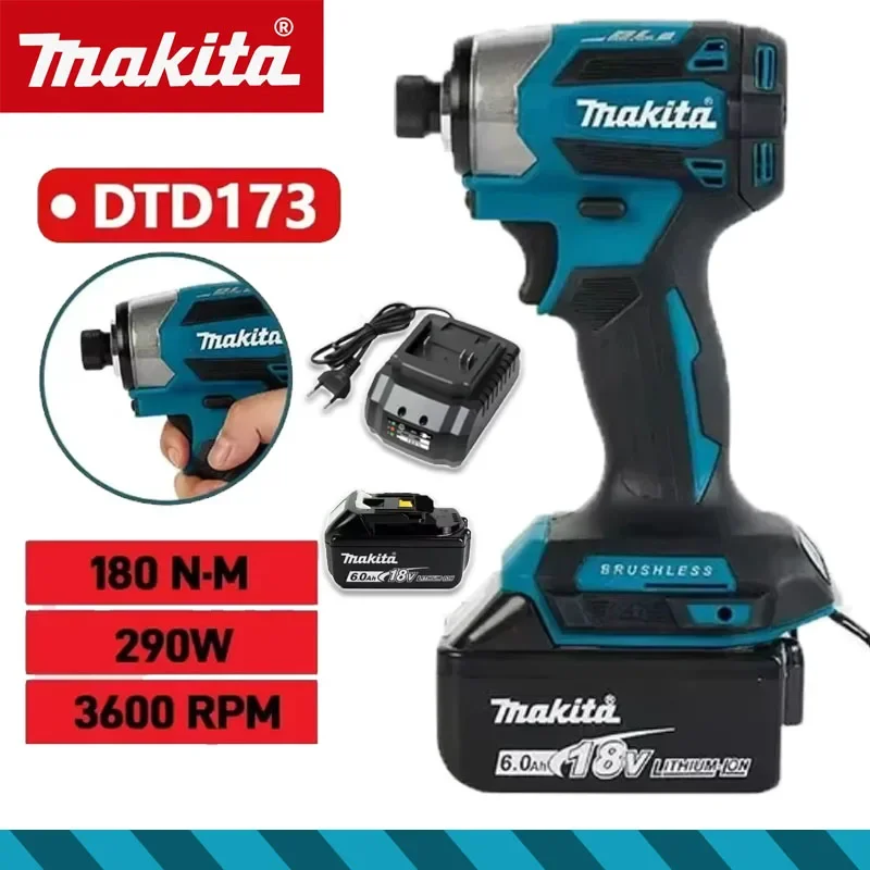 Аккумуляторный ударный шуруповерт Makita DTD173, 1800 об/мин, 180 Нм, бесщеточный двигатель, электрическая дрель, режимы работы: дерево/болт/Т-образный, для аккумуляторов Makita
Аккумуляторный ударный шуруповерт Makita DTD173, 1800 об/мин, 180 Нм, бесщеточный двигатель, электрическая дрель, режимы работы: дерево/болт/Т-образный, для аккумуляторов Makita