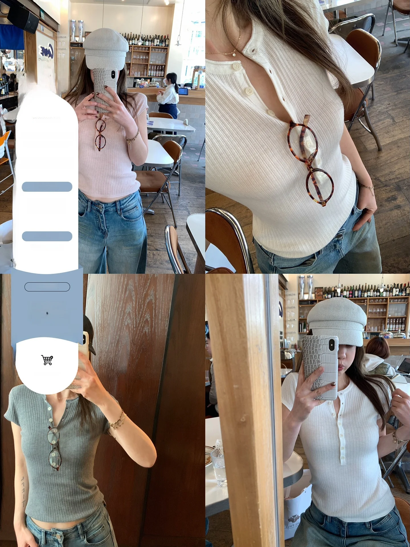 Blue Button-Up Knitted Top Women's Slim Fit Short Sleeve T-Shirt Spring Summer New Style Fashion Casual Female Clothing
Blue Button-Up Knitted Top Women's Slim Fit Short Sleeve T-Shirt Spring Summer New Style Fashion Casual Female Clothing