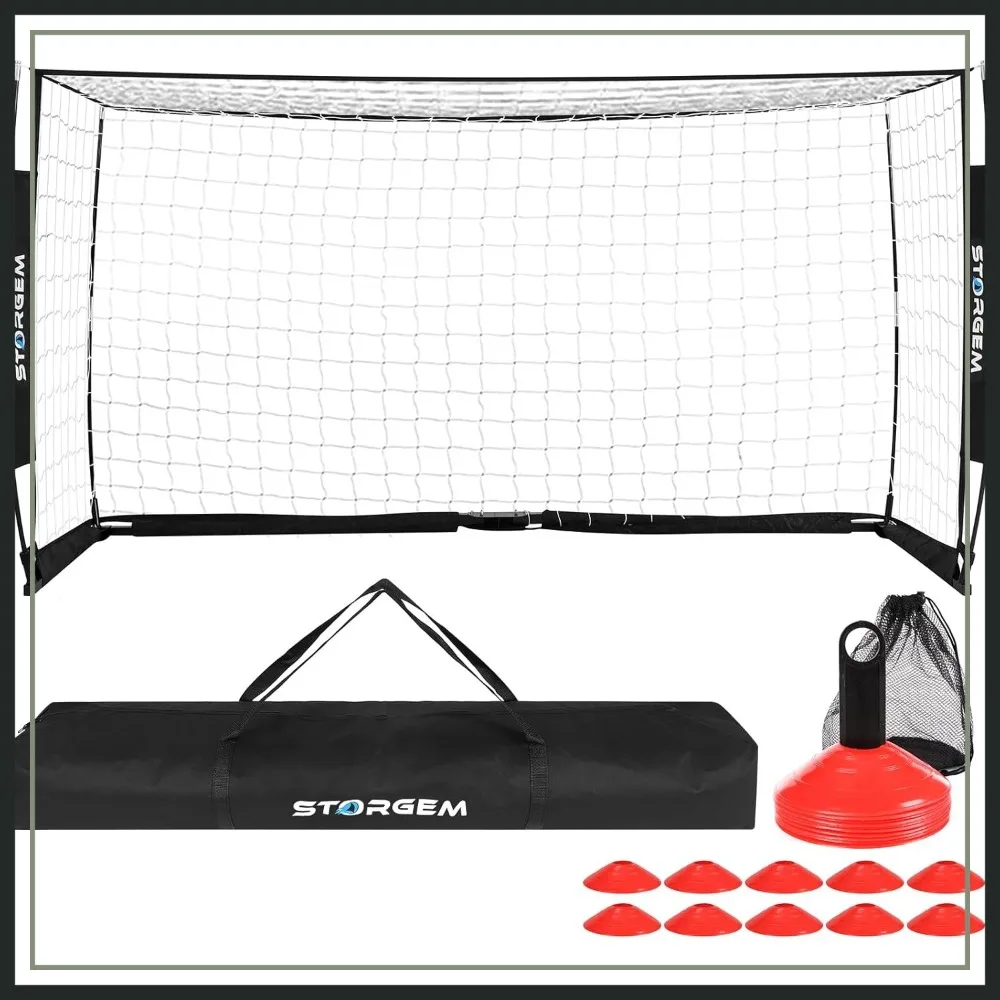 Soccer Goal Set with Bow Frame, Collapsible Metal Base & 15 Cones
Soccer Goal Set with Bow Frame, Collapsible Metal Base & 15 Cones
