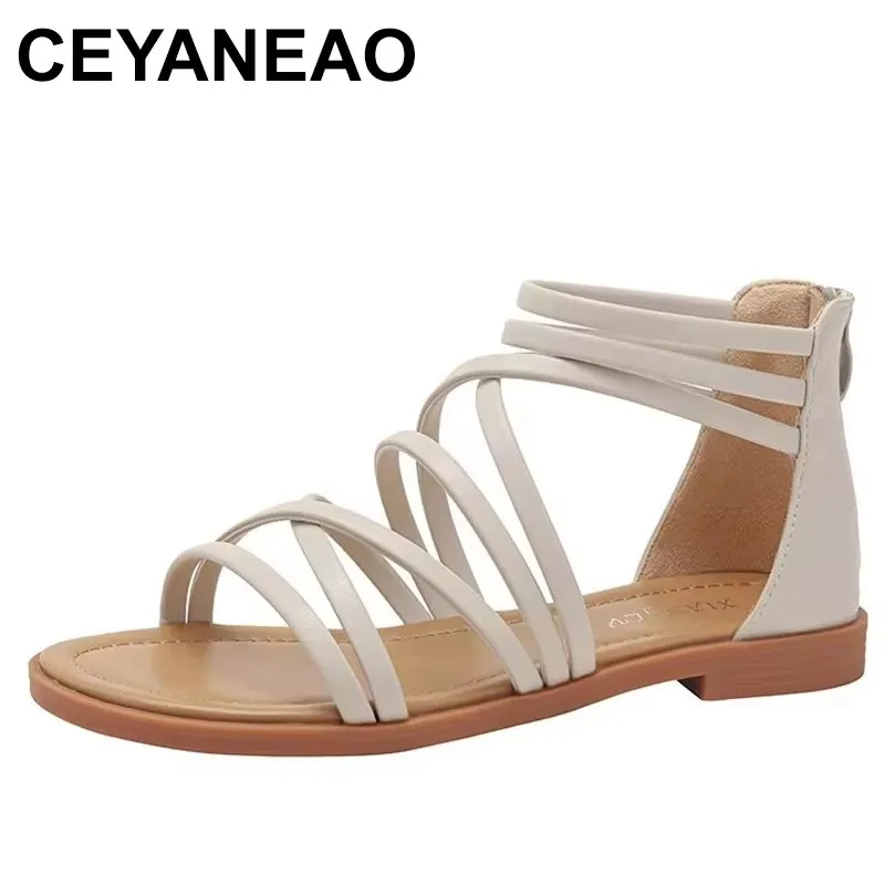 2025 Summer Flat Women's Sandals Fashionable Slim Band Combination Lightweight Casual Versatile Back Zipper Sandals
2025 Summer Flat Women's Sandals Fashionable Slim Band Combination Lightweight Casual Versatile Back Zipper Sandals