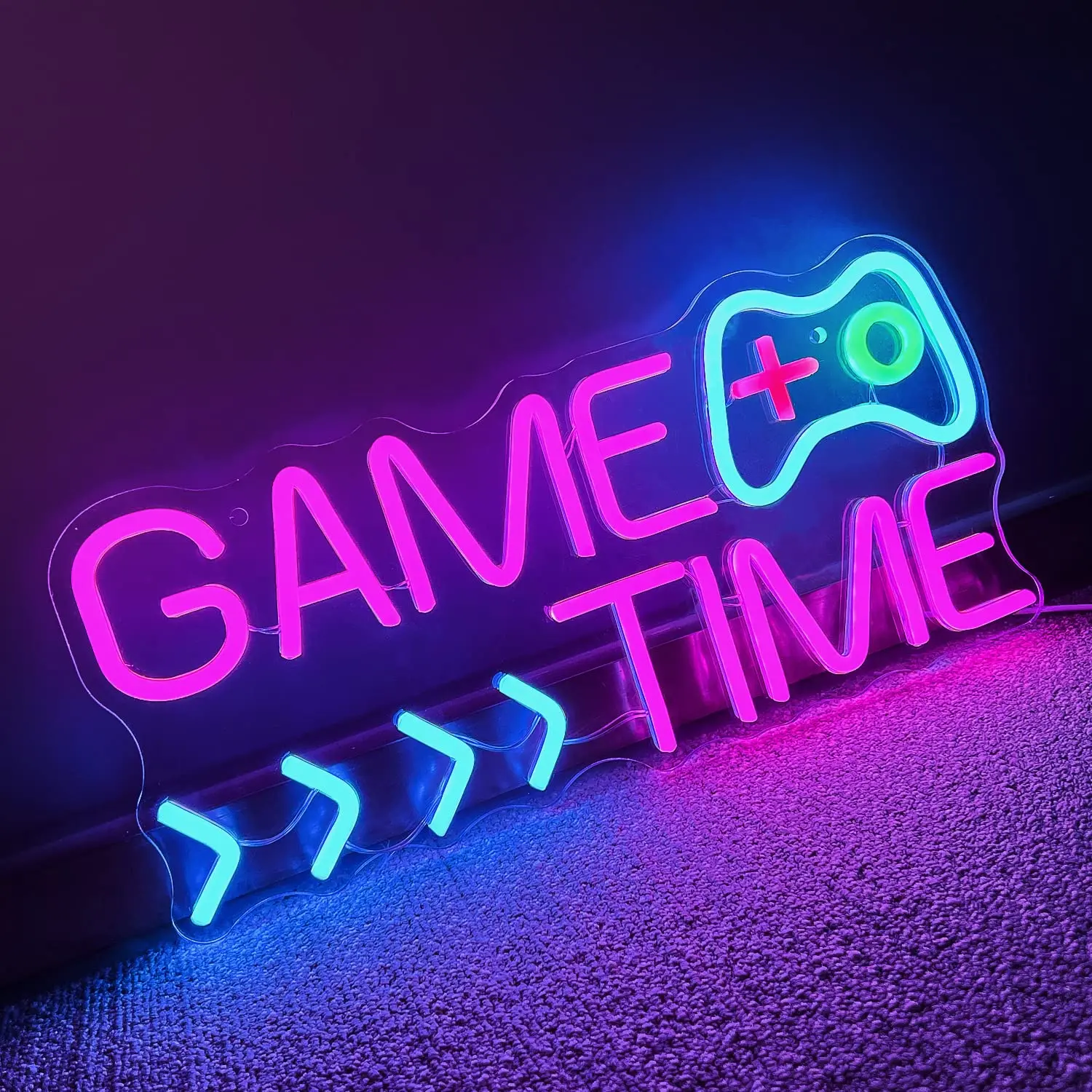 Неоновая светодиодная вывеска GAME TIME с USB-питанием и регулировкой яркости для игровой комнаты, спальни, бара, гостиной, подарок на день рождения, декор для стен
Неоновая светодиодная вывеска GAME TIME с USB-питанием и регулировкой яркости для игровой комнаты, спальни, бара, гостиной, подарок на день рождения, декор для стен