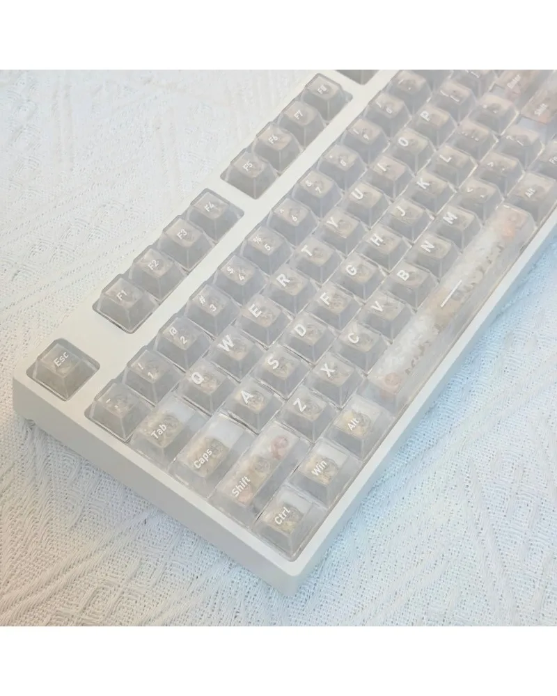 White carbon fiber keycap luminous engraved 132 keys small full set of original PBT magnetic axis light transmission
White carbon fiber keycap luminous engraved 132 keys small full set of original PBT magnetic axis light transmission