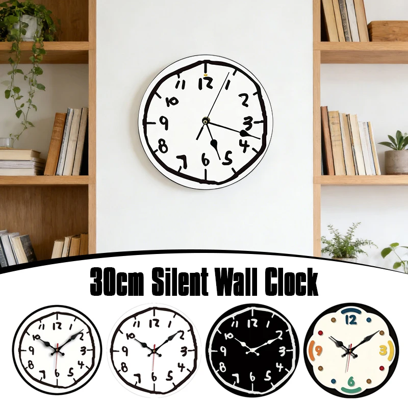 30cm Cartoon Graffiti Wall Clock Silent Non-Ticking Round Hanging Clock Creative Home Decor for Kids Living Room Bedroom Gift
30cm Cartoon Graffiti Wall Clock Silent Non-Ticking Round Hanging Clock Creative Home Decor for Kids Living Room Bedroom Gift