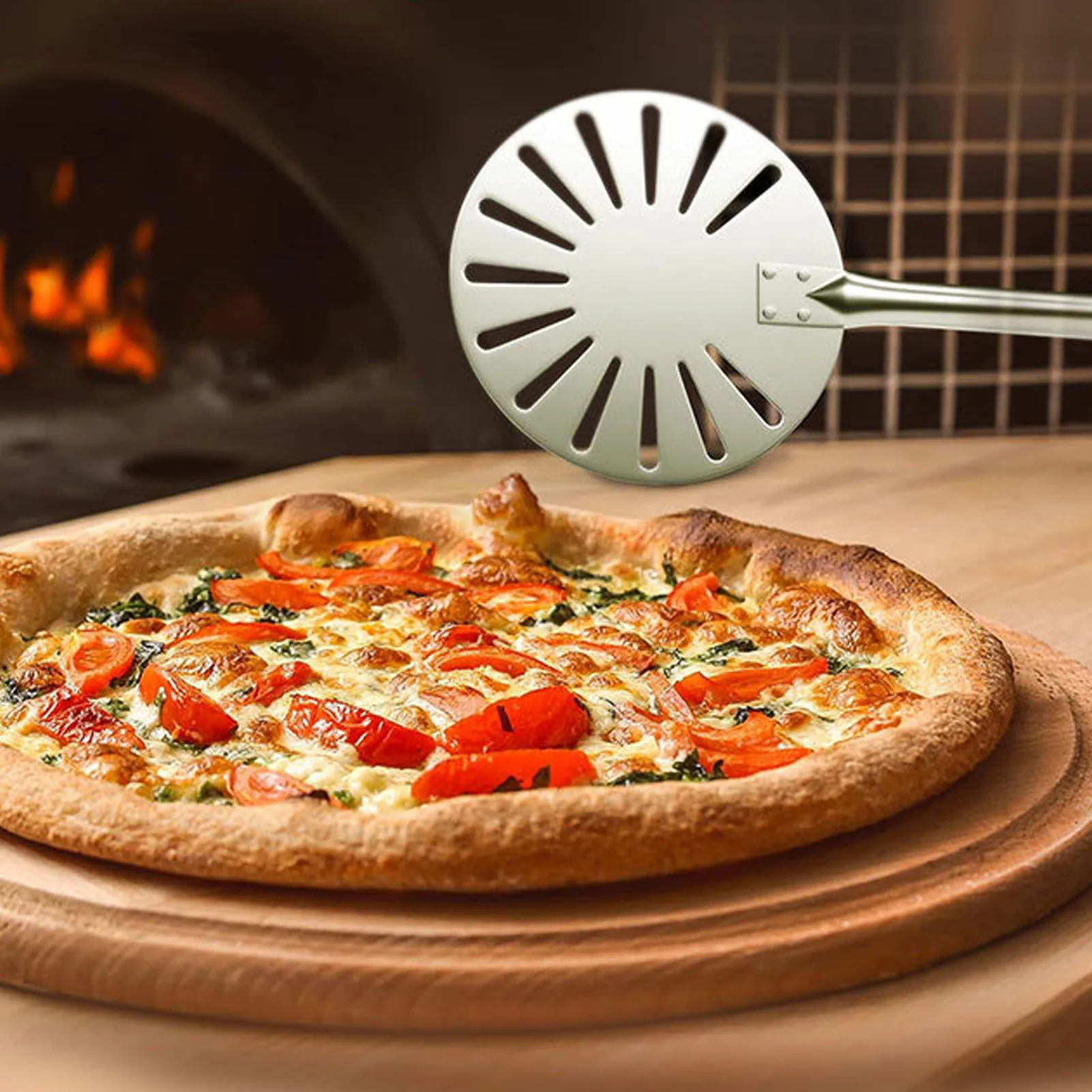 9 Inch Stainless Steel Pizza Turning Peel with Detachable Long Handle Perforated Lightweight for Easy Flipping and Cleaning
9 Inch Stainless Steel Pizza Turning Peel with Detachable Long Handle Perforated Lightweight for Easy Flipping and Cleaning