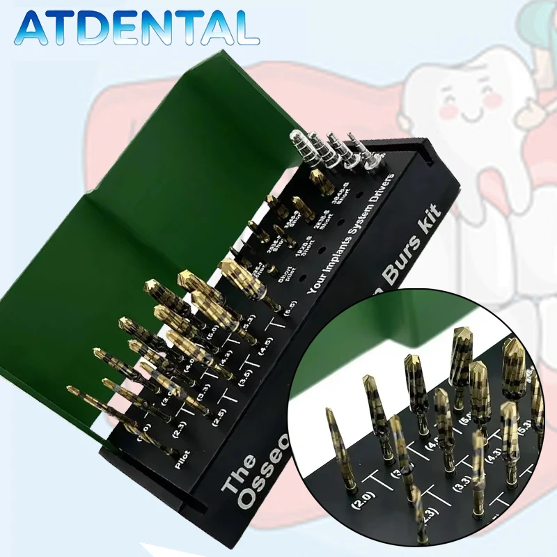 24Pcs Dental Osteotomy Drill Kit Low Heat High Precision for Bone Condensing Ridge Expansion, Durable
24Pcs Dental Osteotomy Drill Kit Low Heat High Precision for Bone Condensing Ridge Expansion, Durable