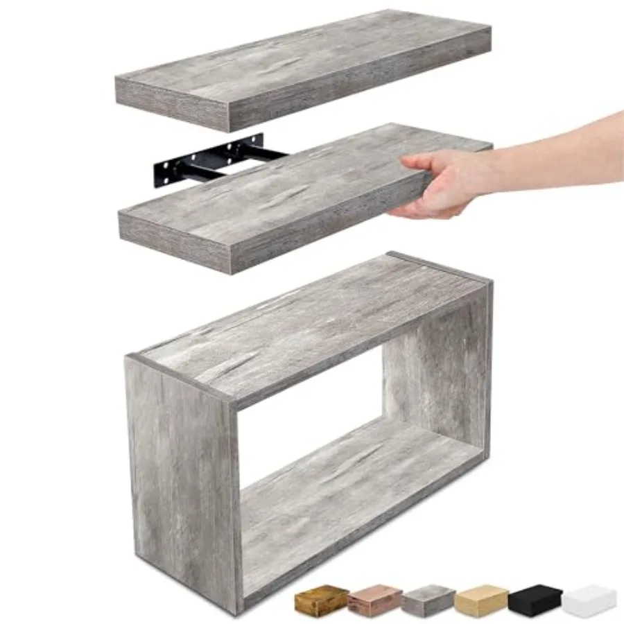 Floating Shelves for Wall Set of 3 - Bathroom Shelves for Wall Storage, Over Toilet, Bedroom, Farmhouse, Decor - 2 Floating She
Floating Shelves for Wall Set of 3 - Bathroom Shelves for Wall Storage, Over Toilet, Bedroom, Farmhouse, Decor - 2 Floating She