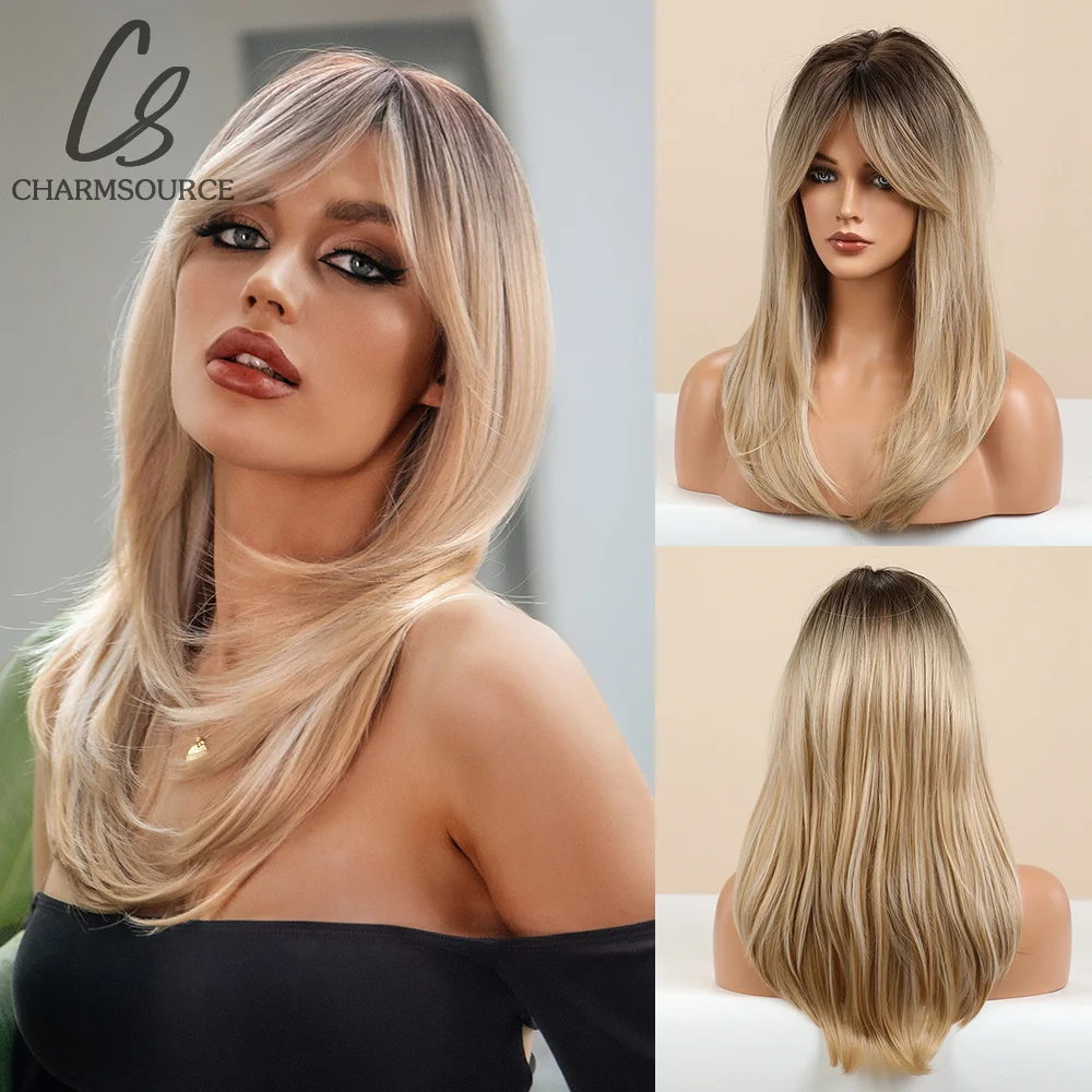 CharmSource synthetic wig Brown Ombre Blonde Long Natural Straighr Wigs for Women Hair Party Daily High Quality High Density
CharmSource synthetic wig Brown Ombre Blonde Long Natural Straighr Wigs for Women Hair Party Daily High Quality High Density