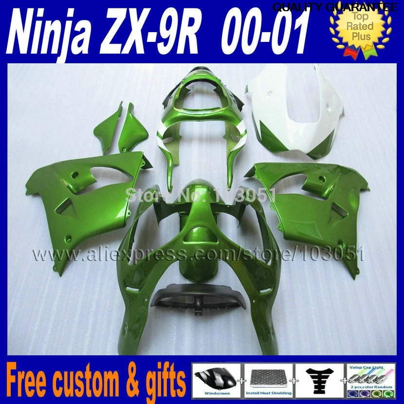 New motorcycle fairing kits for kawasaki ZX 9R 2000 2001 ninja R 00 01 dark green body repair fairings parts
New motorcycle fairing kits for kawasaki ZX 9R 2000 2001 ninja R 00 01 dark green body repair fairings parts