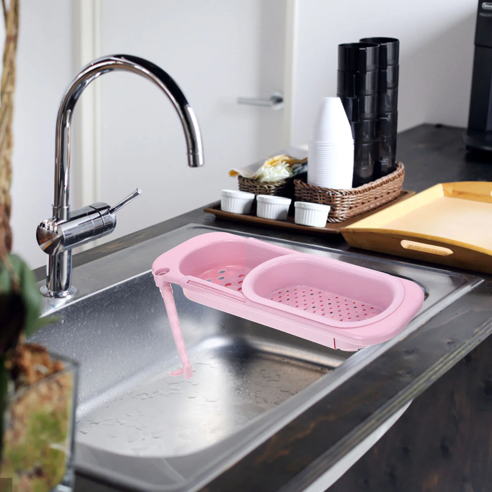 Kitchen Sink Drain Basket Retractable Extendable Vegetable Fruit Strainer Practical Over Sink Colander
Kitchen Sink Drain Basket Retractable Extendable Vegetable Fruit Strainer Practical Over Sink Colander