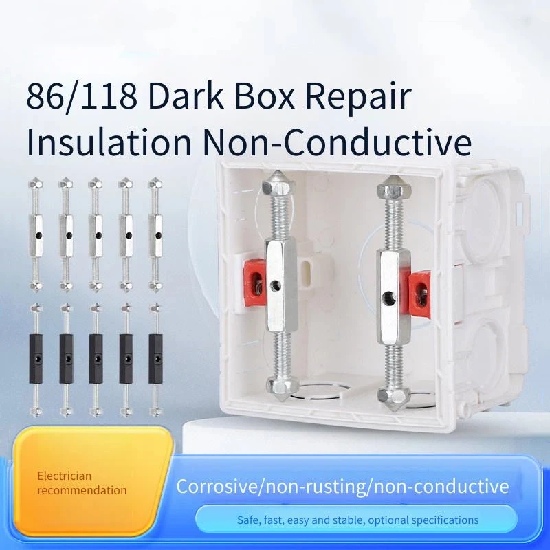Type 86 Cassette Repairer Universal Switch Socket Panel Bottom Box Junction Box Repair Wall Fixed Wire Box Support Rod
Type 86 Cassette Repairer Universal Switch Socket Panel Bottom Box Junction Box Repair Wall Fixed Wire Box Support Rod