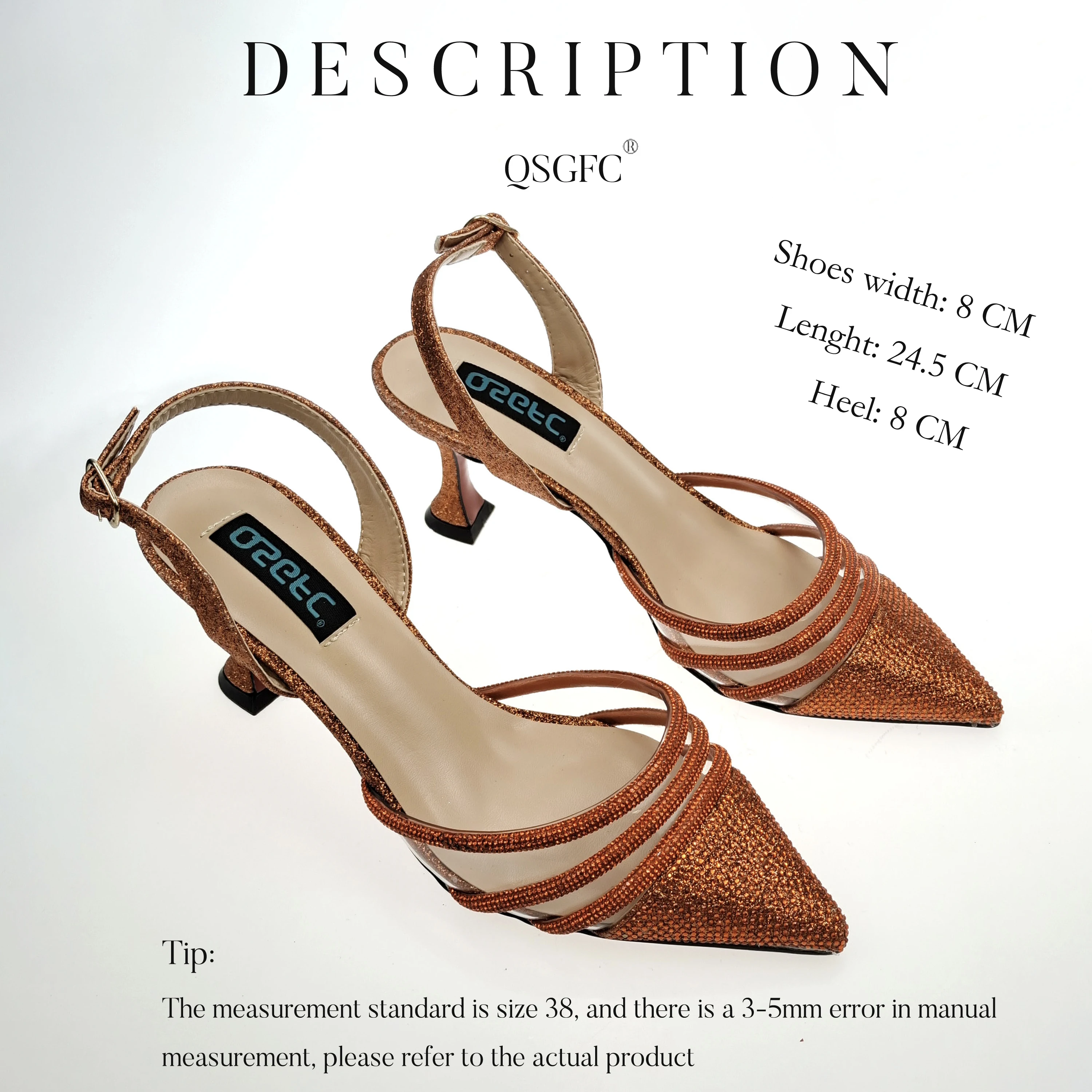 QSGFC New arrive Fashion Shiny Full Diamond Decoration In Nigeria Elegant Orange Color Ladies Shoes For Party Wedding
QSGFC New arrive Fashion Shiny Full Diamond Decoration In Nigeria Elegant Orange Color Ladies Shoes For Party Wedding