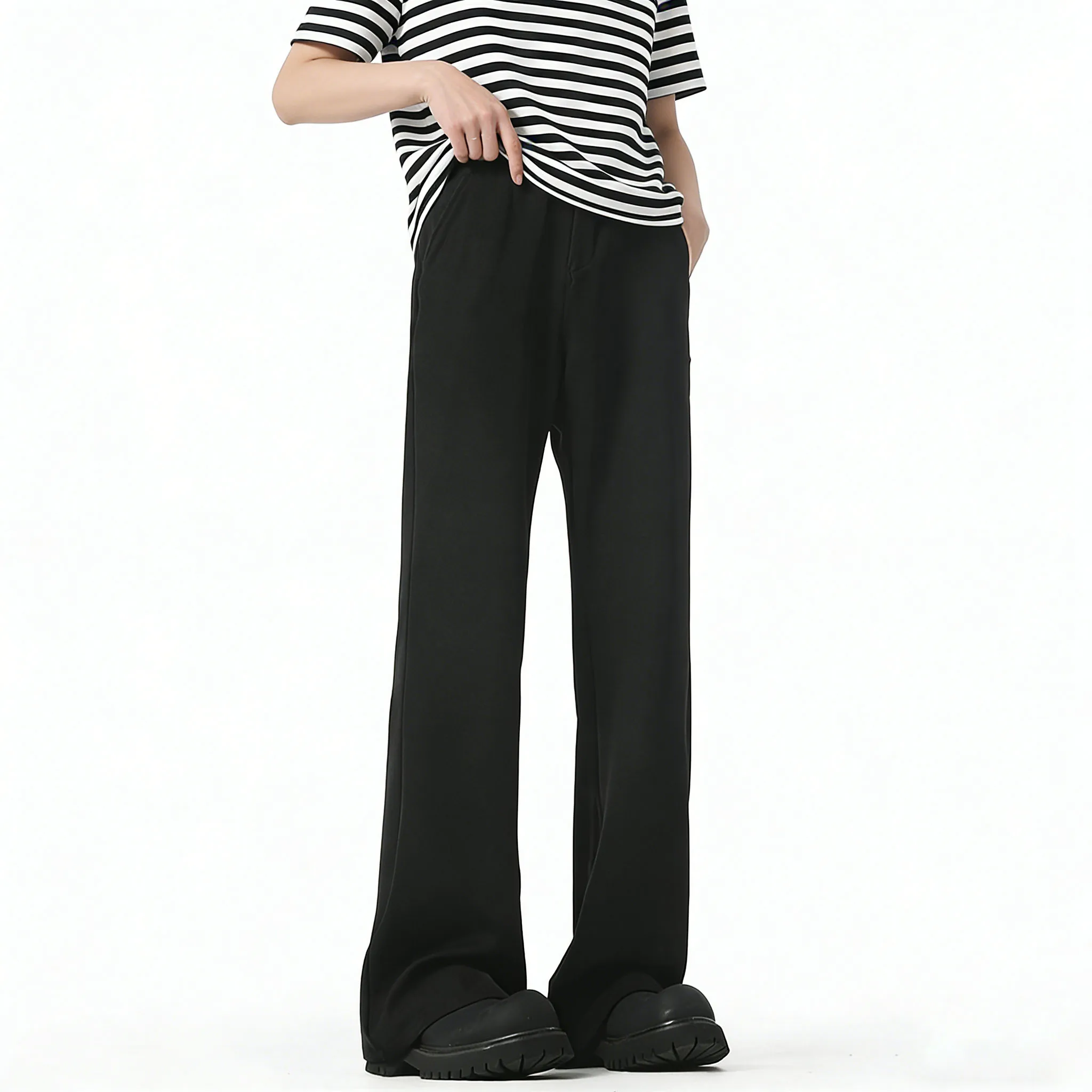 2026 Spring Summer Flared Men's Casual Suit Pants Elastic Waist Straight Streetwear Trousers Male Cleanfit Bell-bottoms Male
2026 Spring Summer Flared Men's Casual Suit Pants Elastic Waist Straight Streetwear Trousers Male Cleanfit Bell-bottoms Male