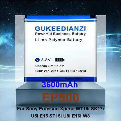 3600mAh EP500 Mobile Phone Battery For Sony Ericsson Xperia WT19i SK17i U5i E15 ST15i U8i E16I W8 High Capacity