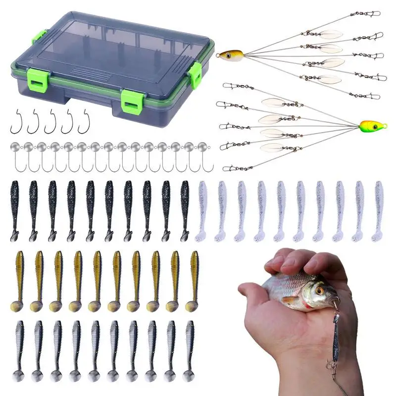 Fishing Kit Artificial Bass Fish Lure Kit With Storage Box Reflective Coating Waterproof Fishing Gear Accessories For River Ice
Fishing Kit Artificial Bass Fish Lure Kit With Storage Box Reflective Coating Waterproof Fishing Gear Accessories For River Ice