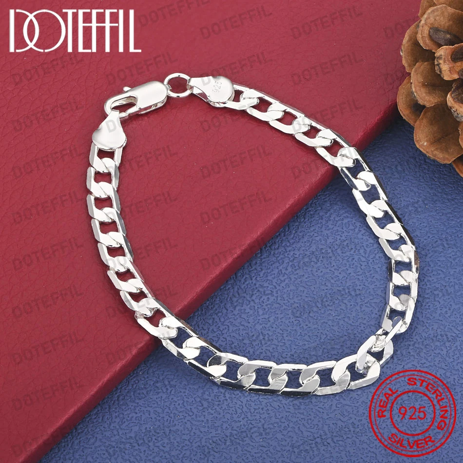 925 Sterling Silver 8 Inch 6MM Exquisite Figaro Chain Bracelet Men Women Fashion Wedding Party Jewelry
925 Sterling Silver 8 Inch 6MM Exquisite Figaro Chain Bracelet Men Women Fashion Wedding Party Jewelry