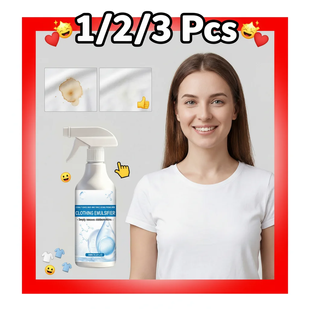 1/2/3Pcs 300ml Stain Remover Spray Non Ionic Emulsifier Strong Decontamination Detergent Kitchen Oil Stains Blood Stains
1/2/3Pcs 300ml Stain Remover Spray Non Ionic Emulsifier Strong Decontamination Detergent Kitchen Oil Stains Blood Stains
