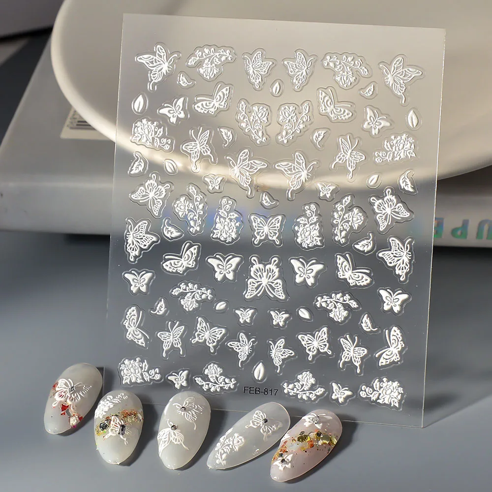 1PCS 5D Embossed Black and White Nail Stickers French Color Butterfly Nail Supplies Nail Decal Press On Nails Stickers For Nails
1PCS 5D Embossed Black and White Nail Stickers French Color Butterfly Nail Supplies Nail Decal Press On Nails Stickers For Nails