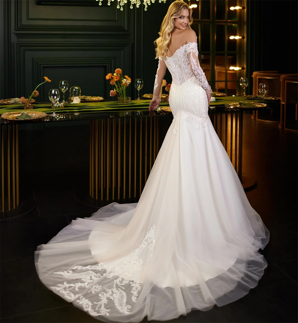 Customized Soft White Organza Wedding Dress Formal Sweetheart Long Sleeves Bridal Gowns Soft Mermaid Court Train Robe de mariée
Customized Soft White Organza Wedding Dress Formal Sweetheart Long Sleeves Bridal Gowns Soft Mermaid Court Train Robe de mariée