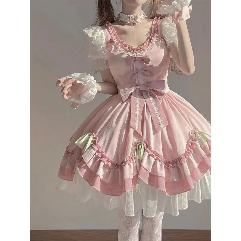 Pink Sweet and Cute Party Dress, Soft Girl, Young Lady, Princess Dress, Fashionable, Elegant and Beautiful Women's Clothing 2026
Pink Sweet and Cute Party Dress, Soft Girl, Young Lady, Princess Dress, Fashionable, Elegant and Beautiful Women's Clothing 2026