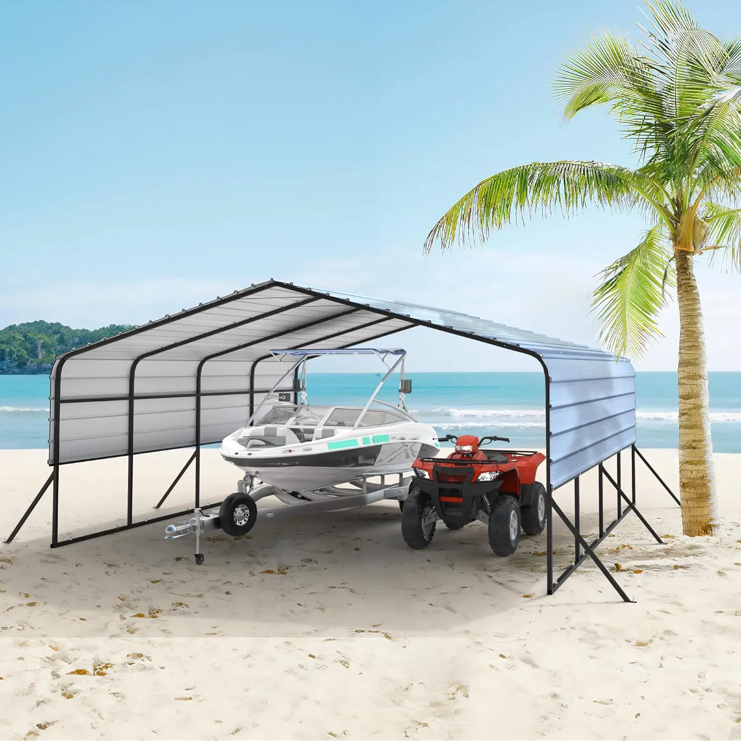 Металлический навес-гараж 20x20 для тяжелых условий эксплуатации, оцинкованный, для защиты от снега и любых погодных условий, для внедорожников, грузовиков, лодок, уличный, на заказ
Металлический навес-гараж 20x20 для тяжелых условий эксплуатации, оцинкованный, для защиты от снега и любых погодных условий, для внедорожников, грузовиков, лодок, уличный, на заказ