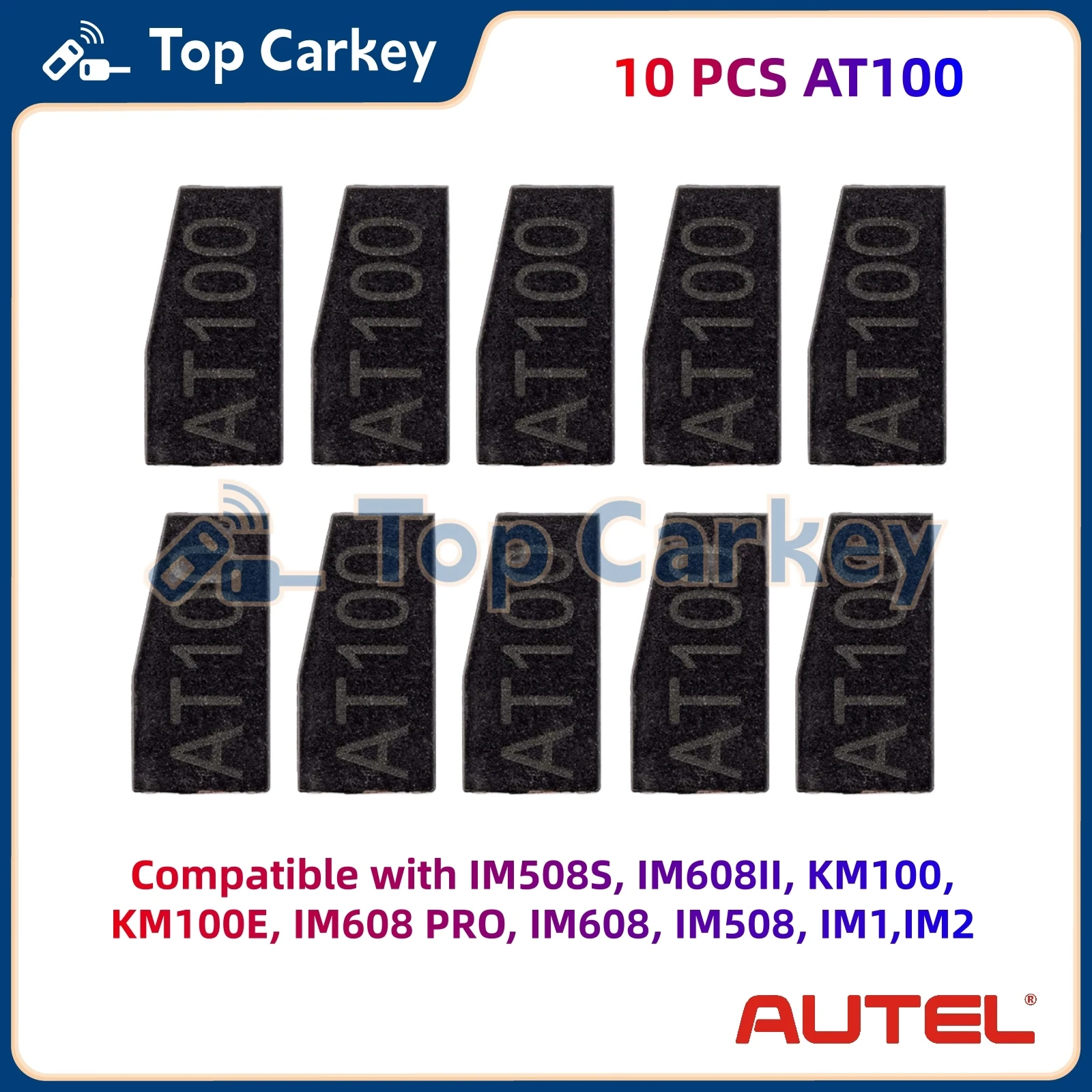 10PCS AUTEL AT100 Super Transponder Chip Compatible with IM508S IM608II KM100 KM100E IM608 PRO IM608 IM508 IM1 IM2
10PCS AUTEL AT100 Super Transponder Chip Compatible with IM508S IM608II KM100 KM100E IM608 PRO IM608 IM508 IM1 IM2
