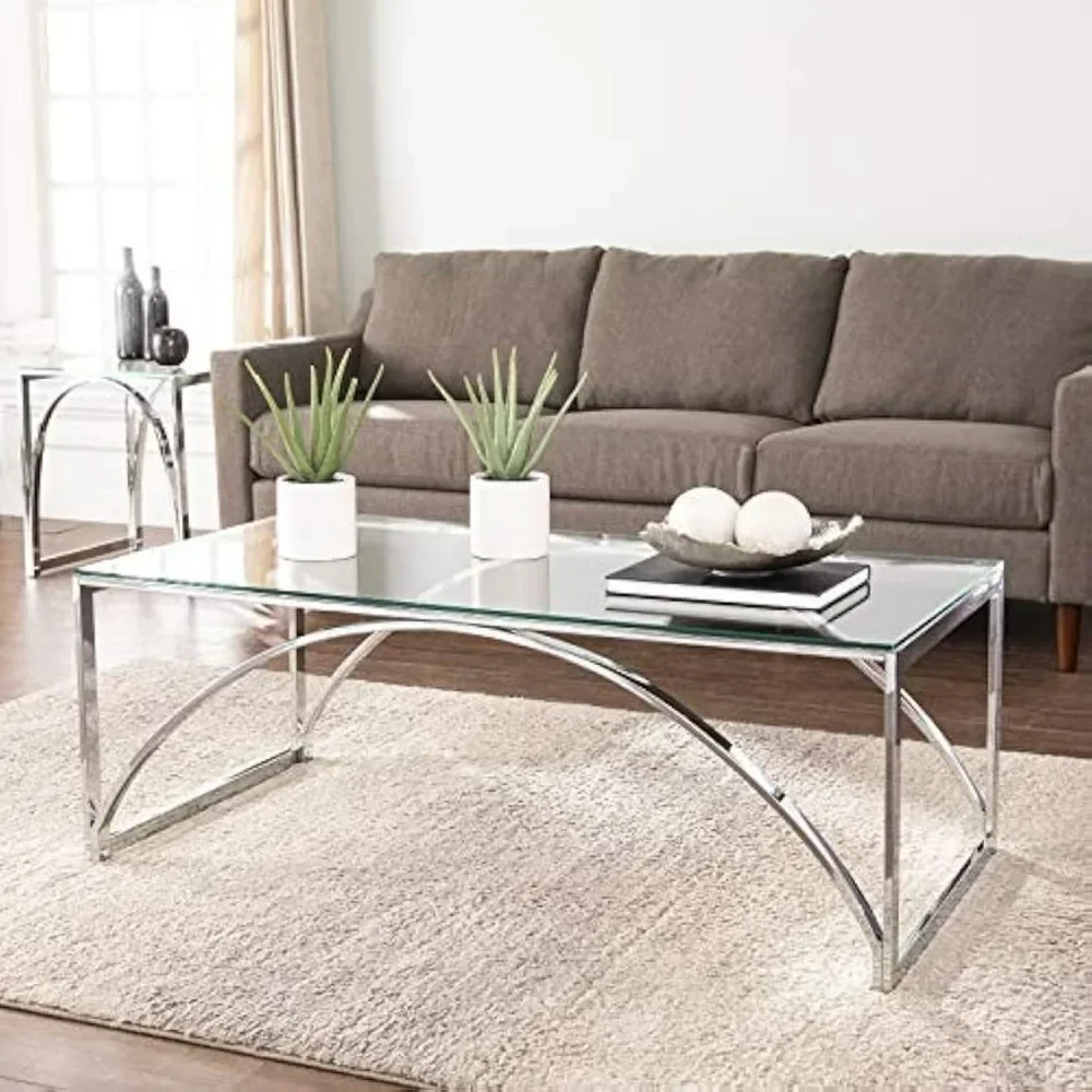 Stylish Chrome-Finished SEI Furniture Stevenly Coffee Table
Stylish Chrome-Finished SEI Furniture Stevenly Coffee Table