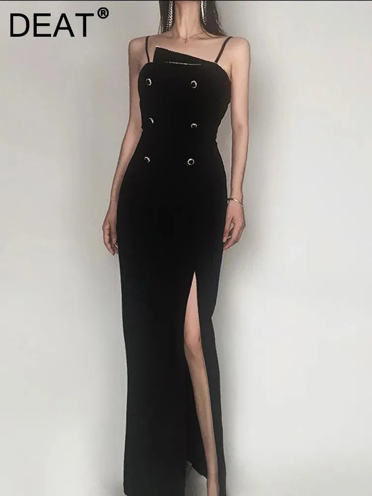 DEAT Elegant Dress Slip Double Breasted High Waist Side Split Slim Solid Women's Evening Dresses 2024 Summer New Fashion 35Z440
DEAT Elegant Dress Slip Double Breasted High Waist Side Split Slim Solid Women's Evening Dresses 2024 Summer New Fashion 35Z440