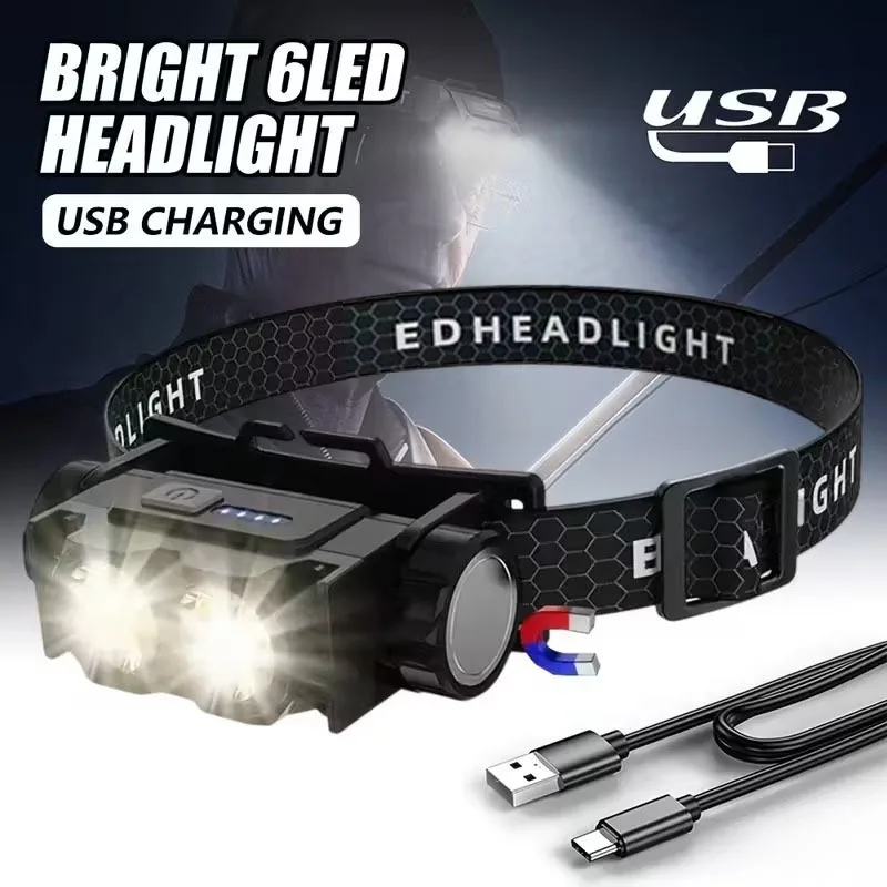 USB RechargeableLEDWork Headlamp with Battery Indicator Hands Free Magnetic Design AdjustableAngle Headlight for Fishing Camping
USB RechargeableLEDWork Headlamp with Battery Indicator Hands Free Magnetic Design AdjustableAngle Headlight for Fishing Camping