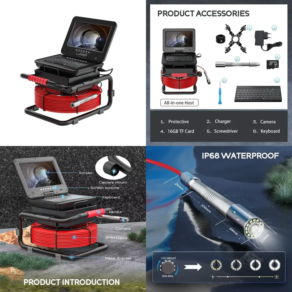 10-inch Large Screen Industrial Pipeline Internal Inspection System Sewer 512HZ Pipeline Positioning
10-inch Large Screen Industrial Pipeline Internal Inspection System Sewer 512HZ Pipeline Positioning