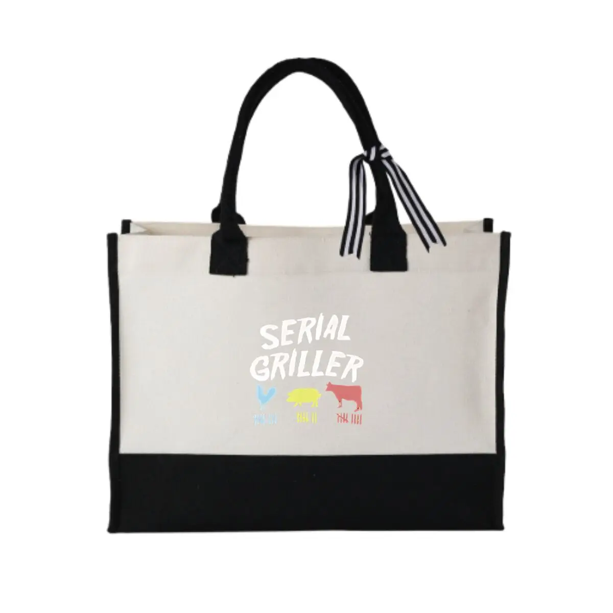 Serial Griller Food-Themed Design Versatile Patchwork Canvas Bag for College Dorm Essentials
Serial Griller Food-Themed Design Versatile Patchwork Canvas Bag for College Dorm Essentials