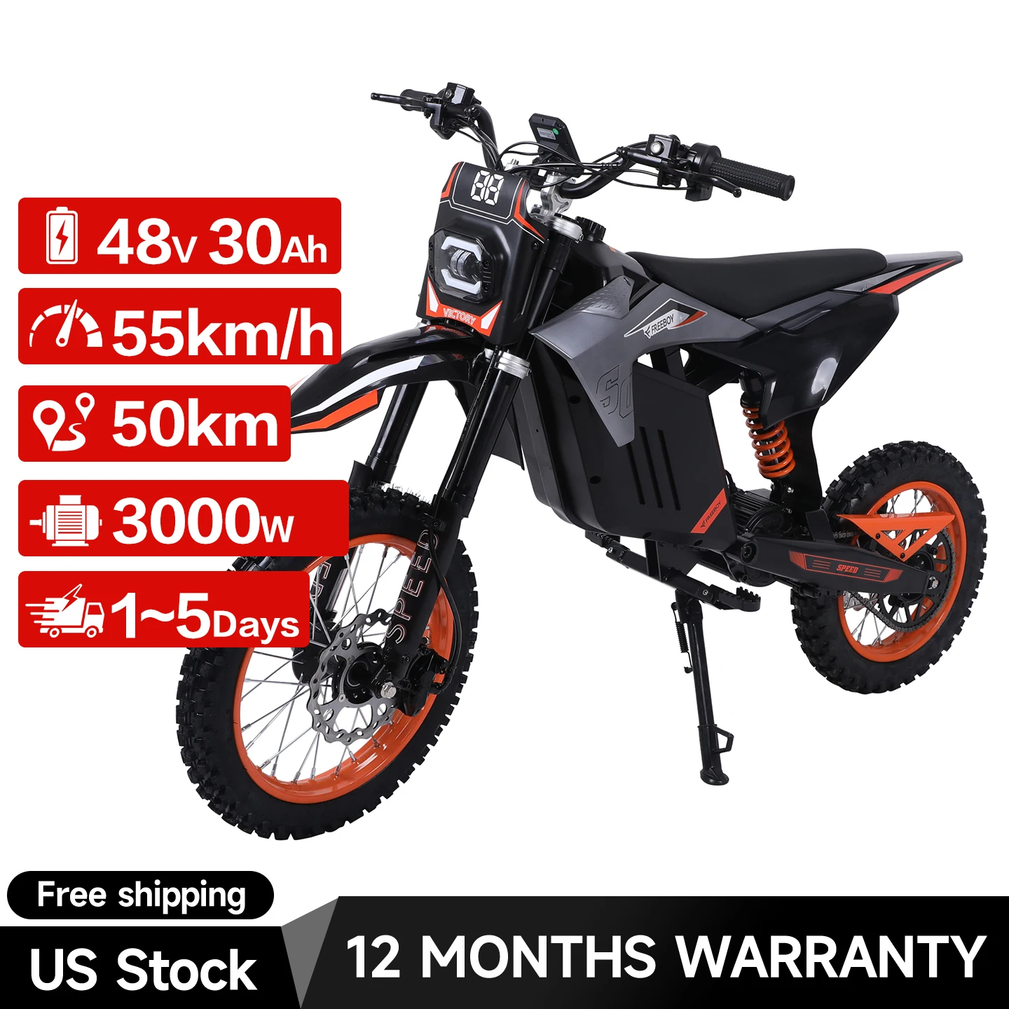 FREEBOY Y88 Electric Bicycle Peak 3000W Mid-Drive Motor 48VЗ0AH Battery Motorcycle E-bike,14/12" Tire Off-Road Electric Motorcy
FREEBOY Y88 Electric Bicycle Peak 3000W Mid-Drive Motor 48VЗ0AH Battery Motorcycle E-bike,14/12" Tire Off-Road Electric Motorcy