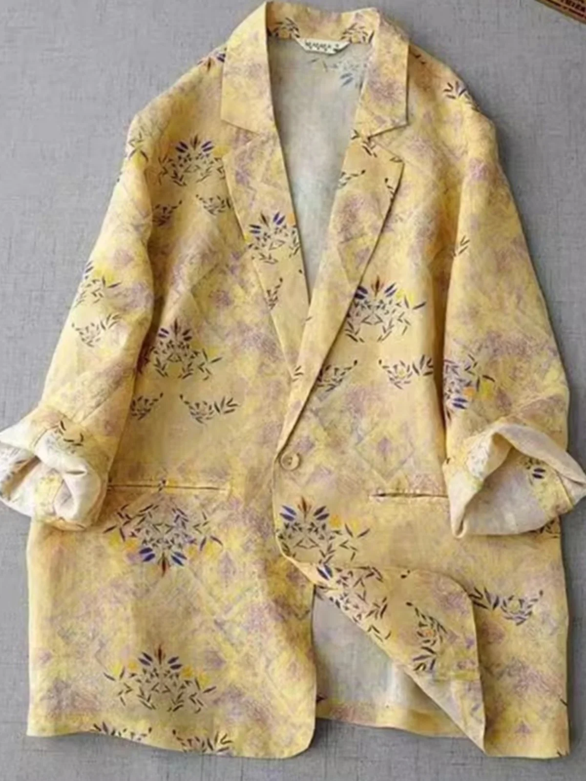 Европейский льняной костюм с цветочным принтом в стиле ретро, женский летний модный свободный универсальный хлопковый льняной маленький топ в стиле вестерн
Европейский льняной костюм с цветочным принтом в стиле ретро, женский летний модный свободный универсальный хлопковый льняной маленький топ в стиле вестерн