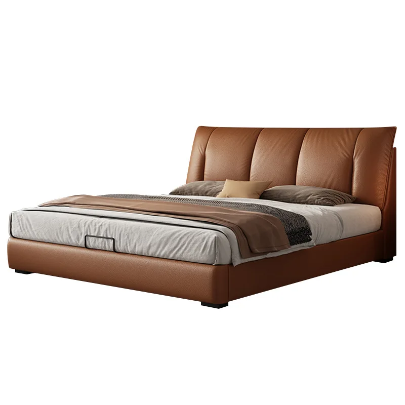 Italian minimalist leather bed, first layer cowhide bed, high box, storage double, soft bag storage bed
Italian minimalist leather bed, first layer cowhide bed, high box, storage double, soft bag storage bed