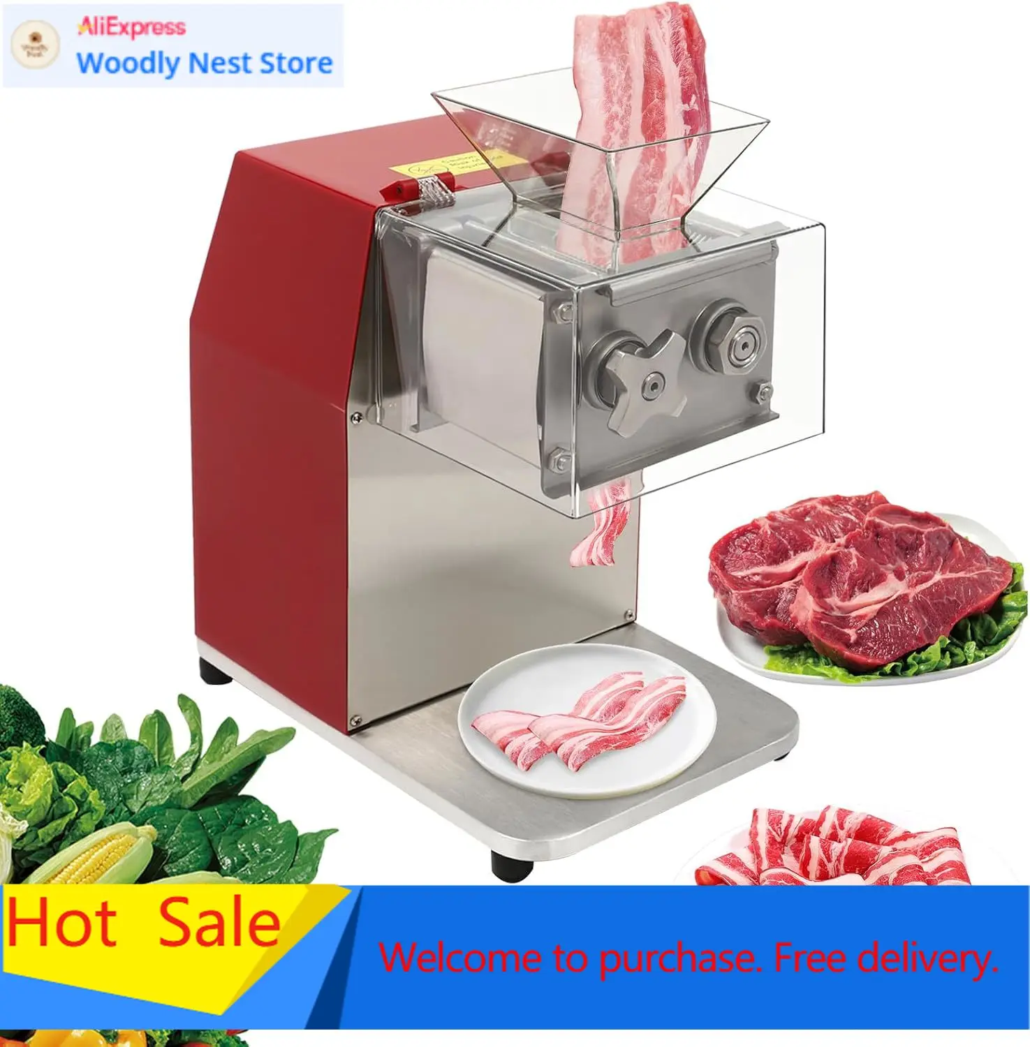 Commercial Meat Cutting Machine, 1100W Meat Shredding Machine, 3.5mm Blade Electric Meat Cutter, Stainless Steel Restaurant Food
Commercial Meat Cutting Machine, 1100W Meat Shredding Machine, 3.5mm Blade Electric Meat Cutter, Stainless Steel Restaurant Food
