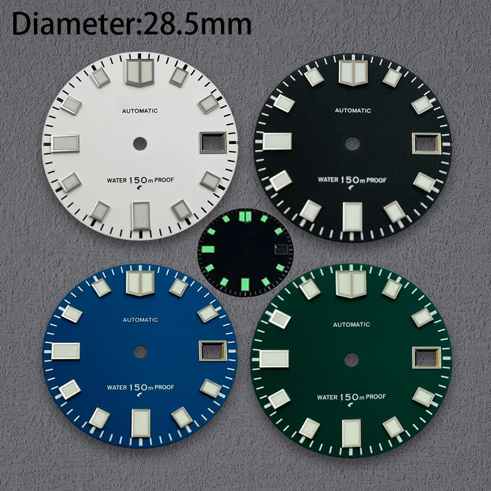 Nh35 Dial S Logo 28.5mm Watch Dial Green Luminous Suitable For NH35 NH36 4R 7S Movement Watch Modification Accessories
Nh35 Dial S Logo 28.5mm Watch Dial Green Luminous Suitable For NH35 NH36 4R 7S Movement Watch Modification Accessories