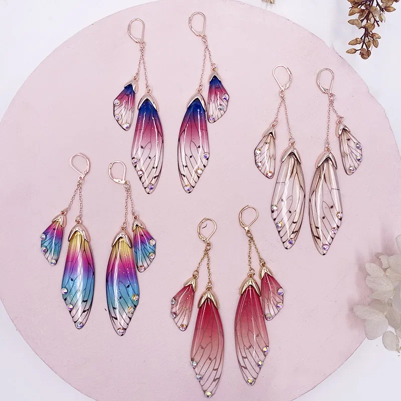 Fairy Multicolor Resin Butterfly Earrings for Women Clear Crystal Enamel Double Simulation Wing Drop Earrings Party Jewelry Gift
Fairy Multicolor Resin Butterfly Earrings for Women Clear Crystal Enamel Double Simulation Wing Drop Earrings Party Jewelry Gift