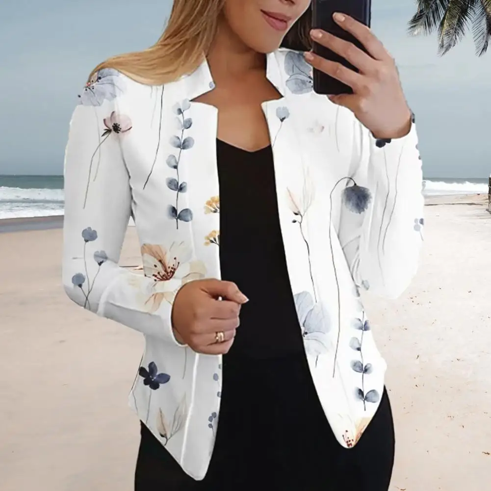 Long Sleeves Women Coat Stand Collar Women Coat Floral Print Stand Collar Women's Suit Jacket Elegant Office for Womenswear
Long Sleeves Women Coat Stand Collar Women Coat Floral Print Stand Collar Women's Suit Jacket Elegant Office for Womenswear